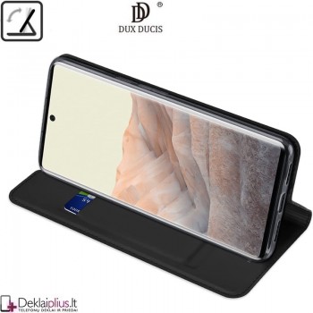 Dux Ducis dirbtinės odos atverčiamas dėklas - juodas (telefonams Google Pixel 6)